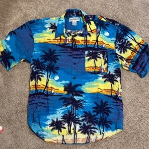 Sunset Palm Men's Casual Shirt